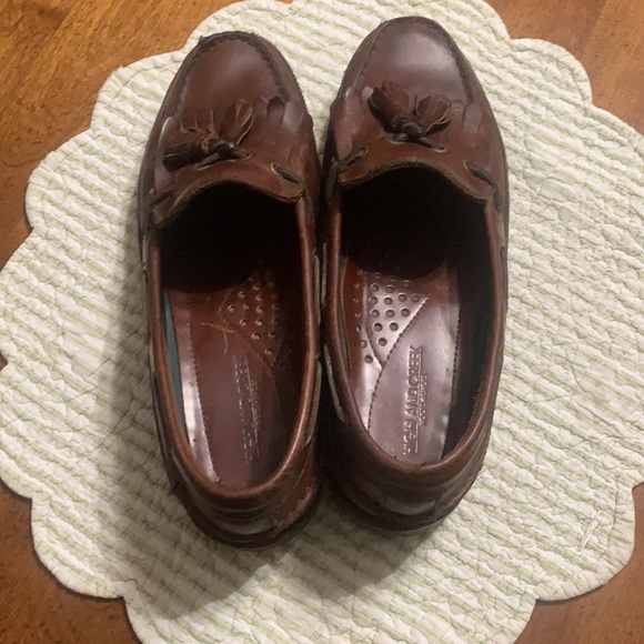 Oxblood Leather Upper Loafer with Tassel Rubber Sole Slip On 9M - Picture 5 of 10